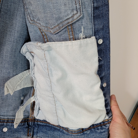 Zara Distressed Denim Jacket - Picture 9 of 13